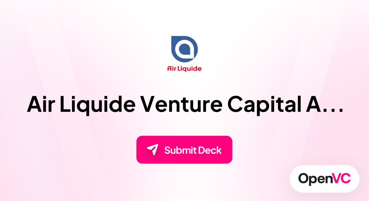 Air Liquide Venture Capital ALIAD | Investor Profile, Funding Criteria ...