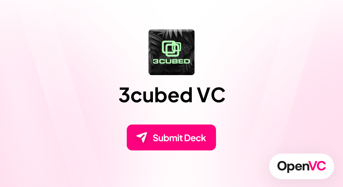 3cubed VC | Investor Profile, Funding Criteria & Team