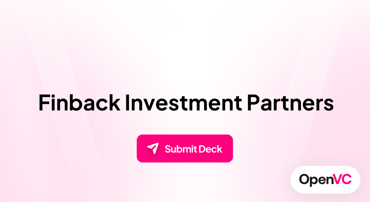 Finback Investment Partners | Investor Profile, Funding Criteria & Team
