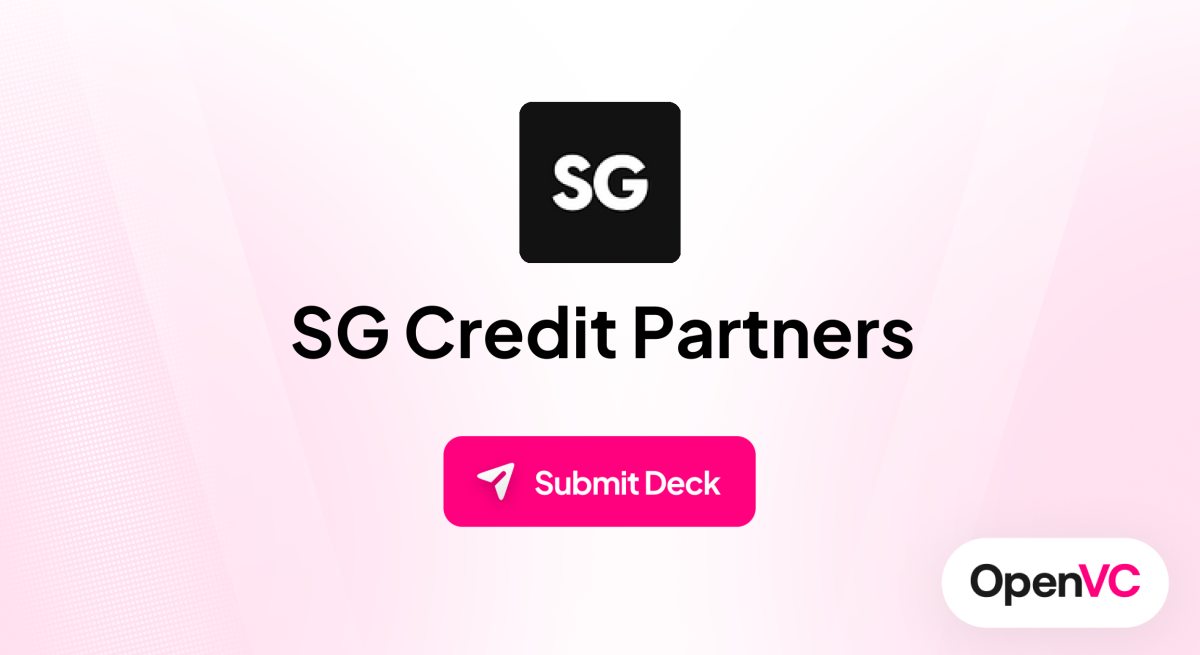 SG Credit Partners | Investor Profile, Funding Criteria & Team