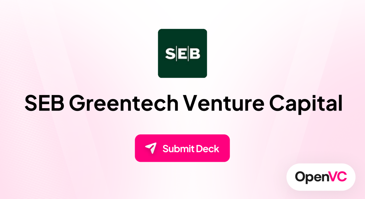 SEB Greentech Venture Capital | Investor Profile, Funding Criteria & Team