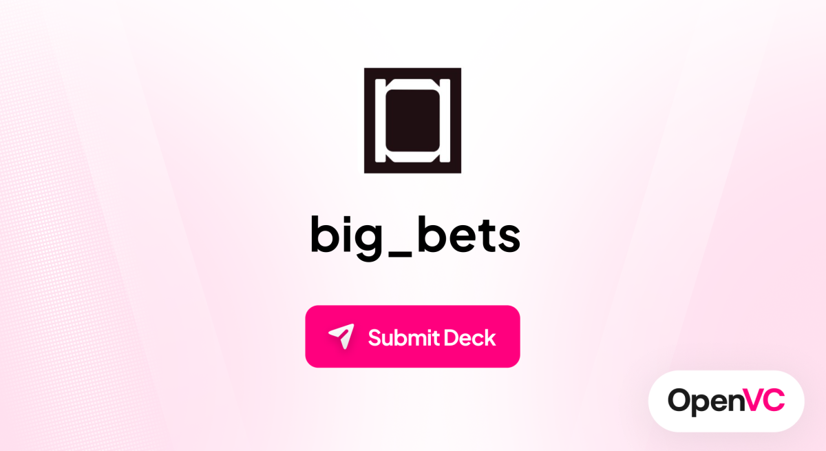 big_bets | Investor Profile, Funding Criteria & Team