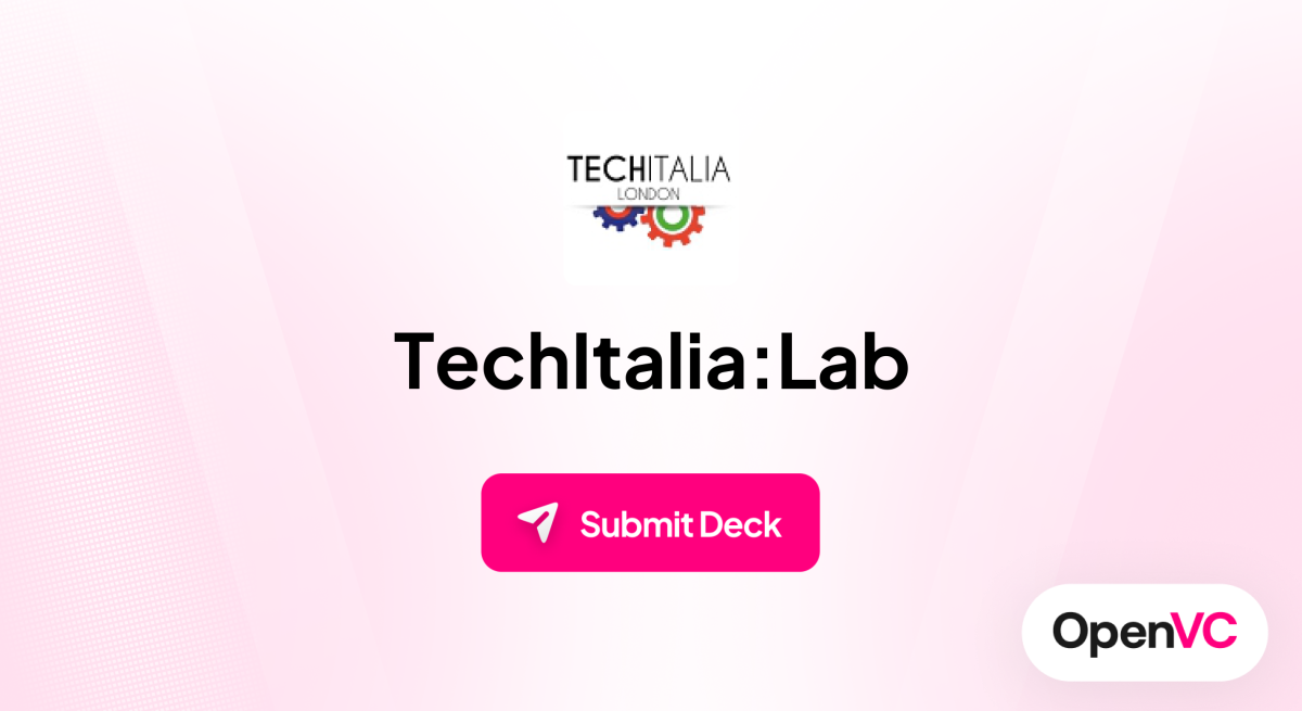 TechItalia:Lab | Investor Profile, Funding Criteria & Team