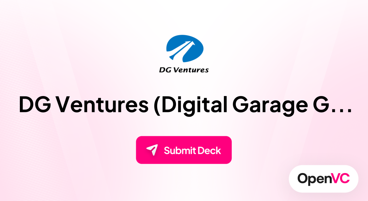 DG Ventures (Digital Garage Group TSE4819) | Investor Profile, Funding ...