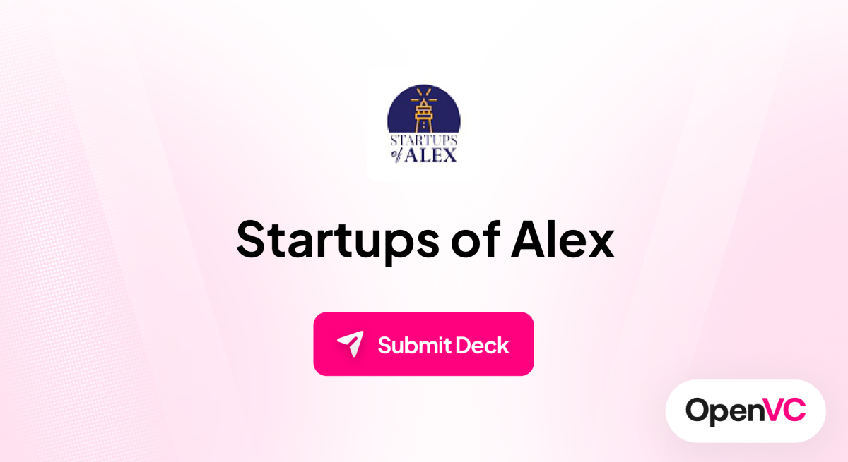 Startups of Alex | Investor Profile, Funding Criteria & Team