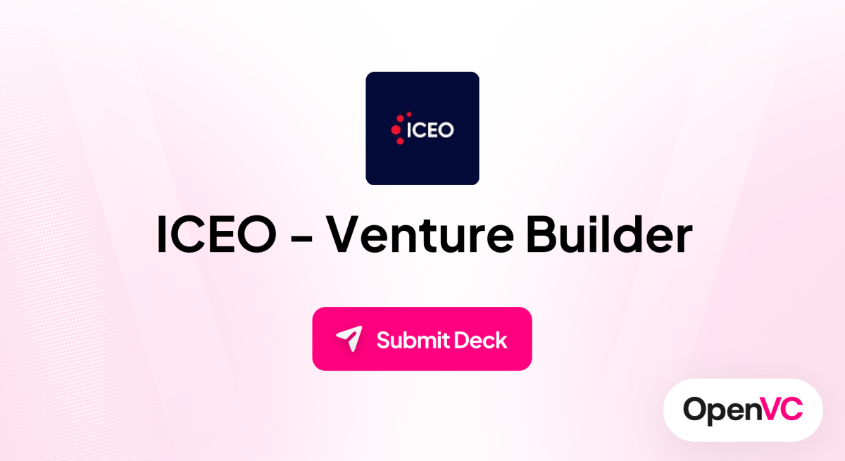 ICEO - Venture Builder | Investor Profile, Funding Criteria & Team