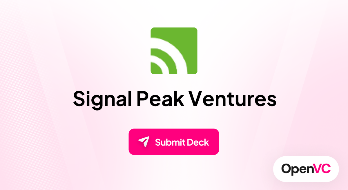 Signal Peak Ventures | Investor Profile, Funding Criteria & Team