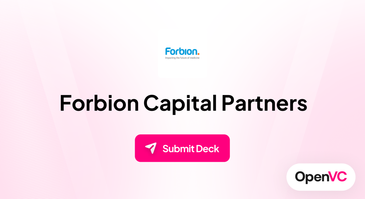 Forbion Capital Partners | Investor Profile, Funding Criteria & Team