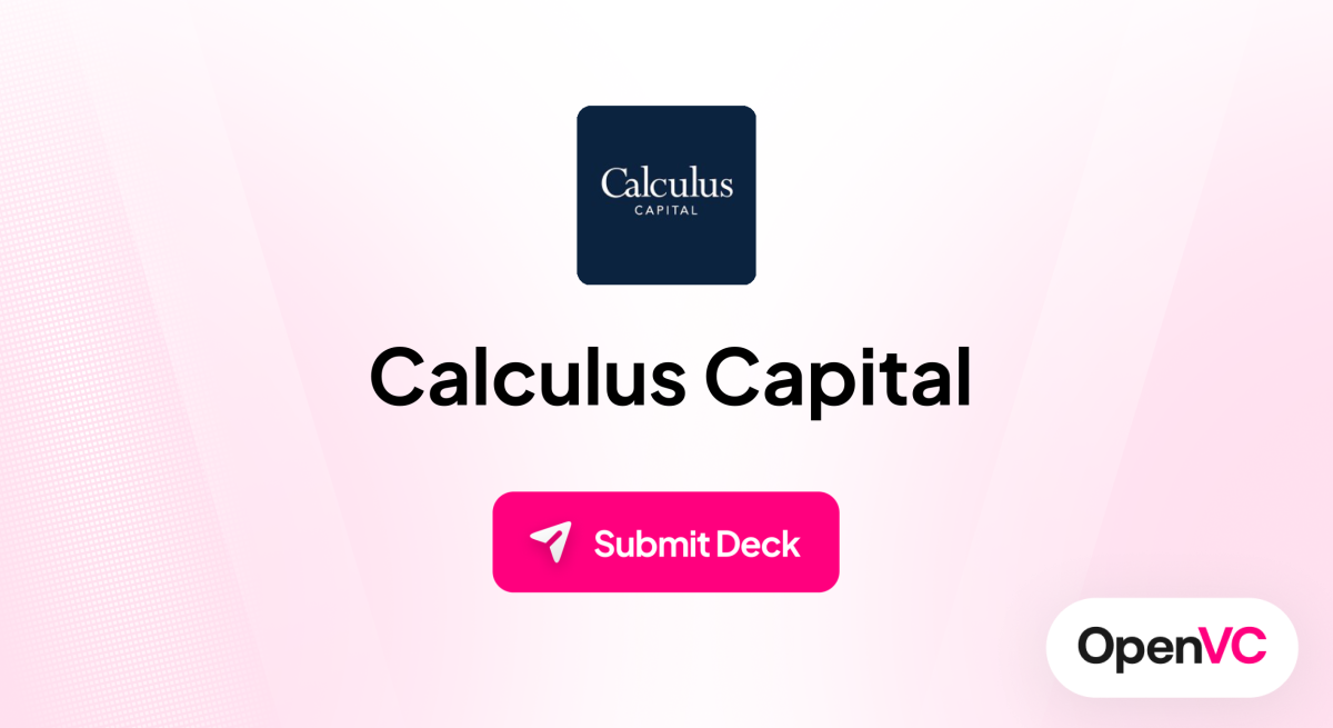 Calculus Capital | Investor Profile, Funding Criteria & Team