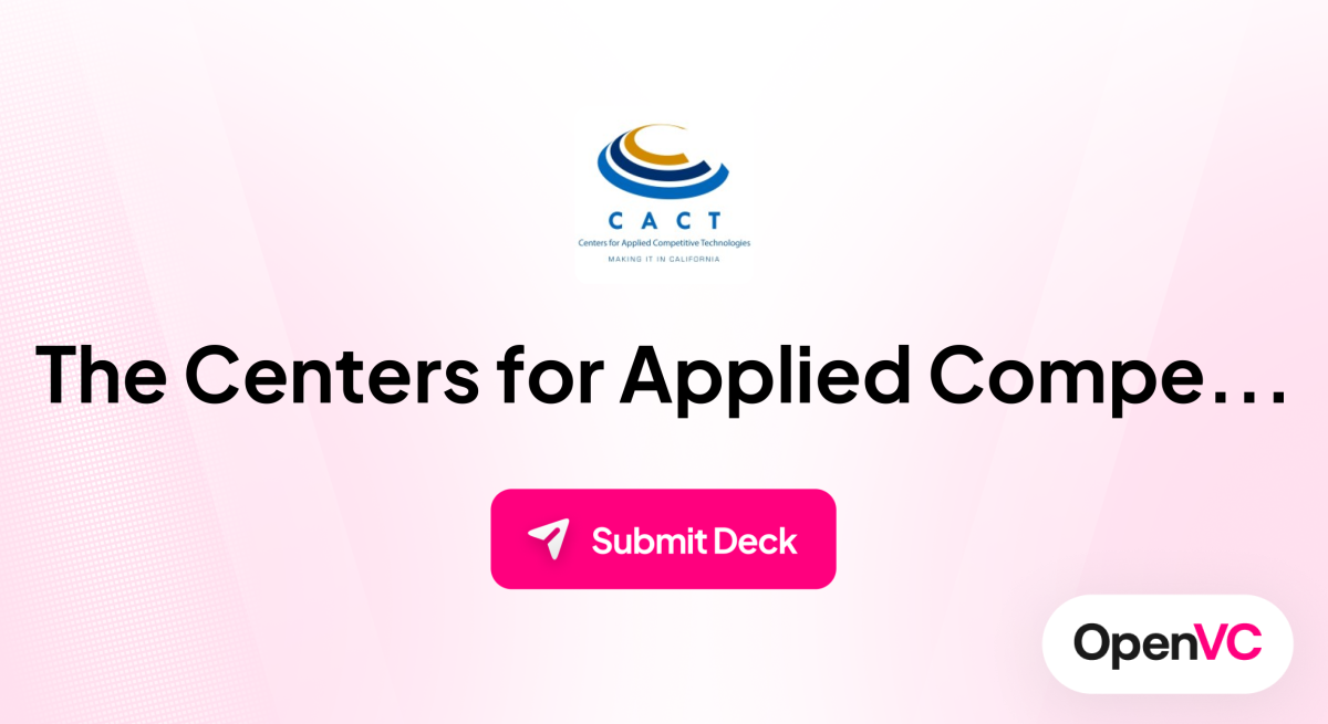 The Centers for Applied Competitive Technologies (CACT) | Investor ...