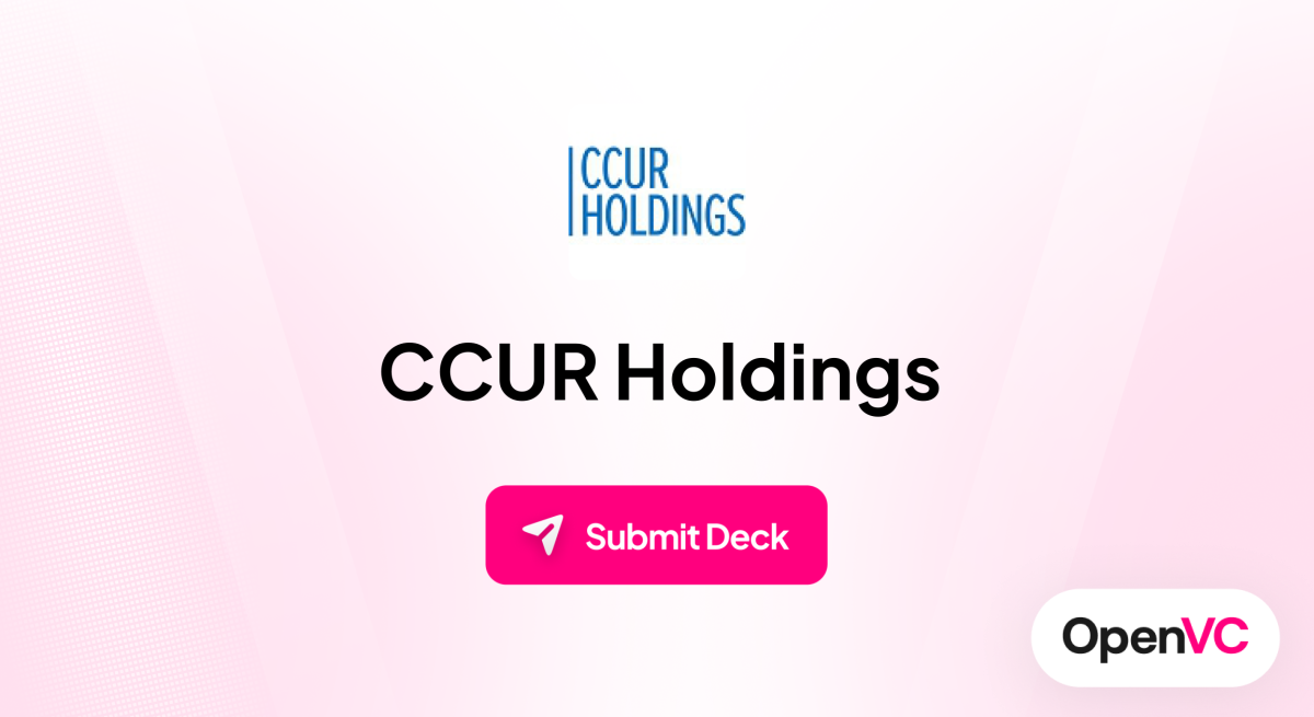 CCUR Holdings | Investor Profile, Funding Criteria & Team