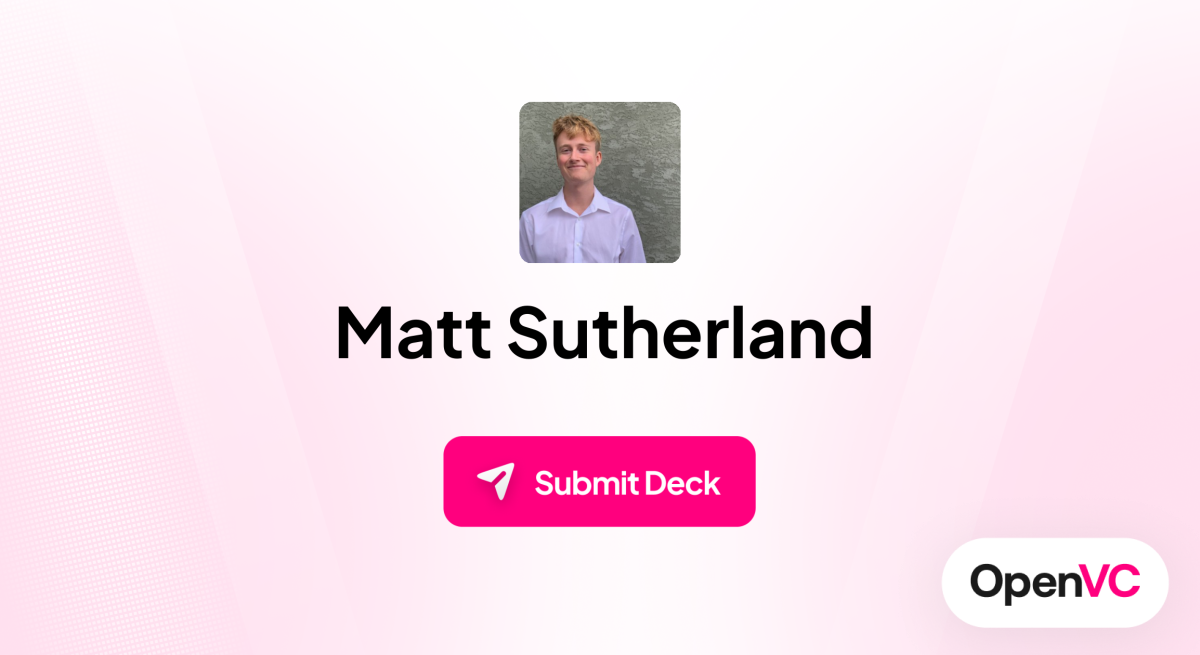 Matt Sutherland | Investor Profile, Funding Criteria & Team