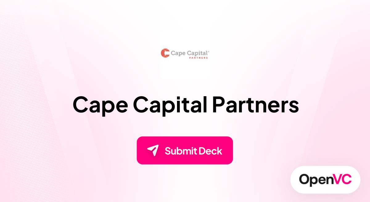 Cape Capital Partners | Investor Profile, Funding Criteria & Team