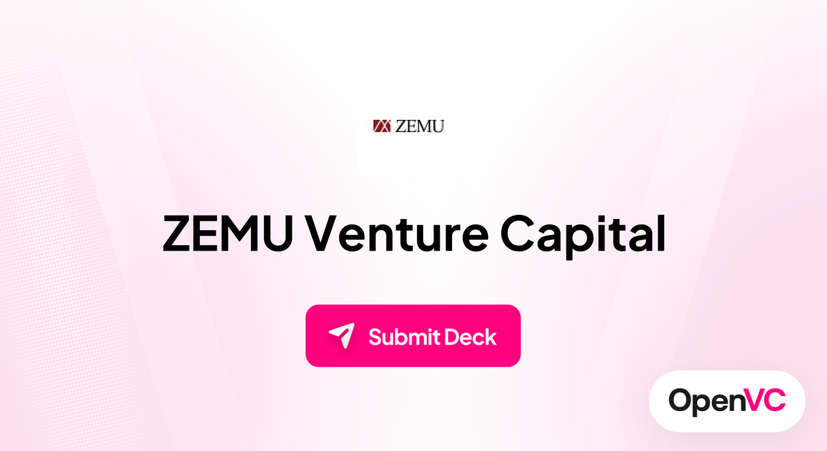ZEMU Venture Capital | Investor Profile, Funding Criteria & Team