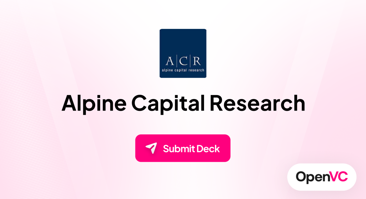 Alpine Capital Research | Investor Profile, Funding Criteria & Team