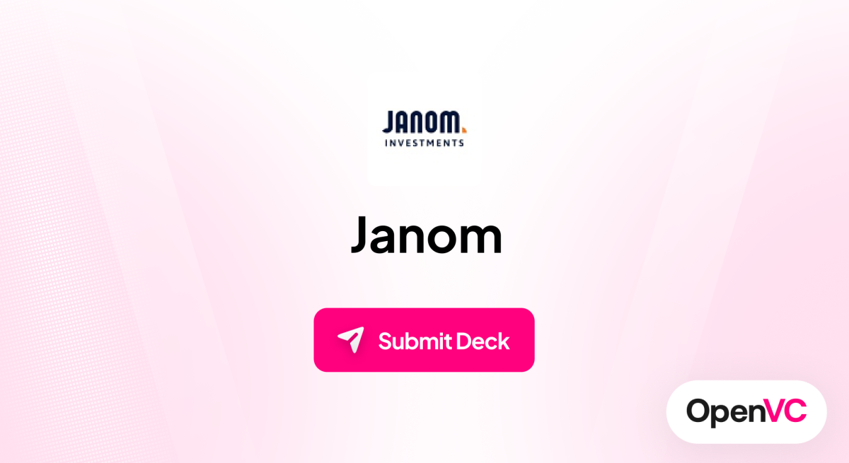 Janom | Investor Profile, Funding Criteria & Team
