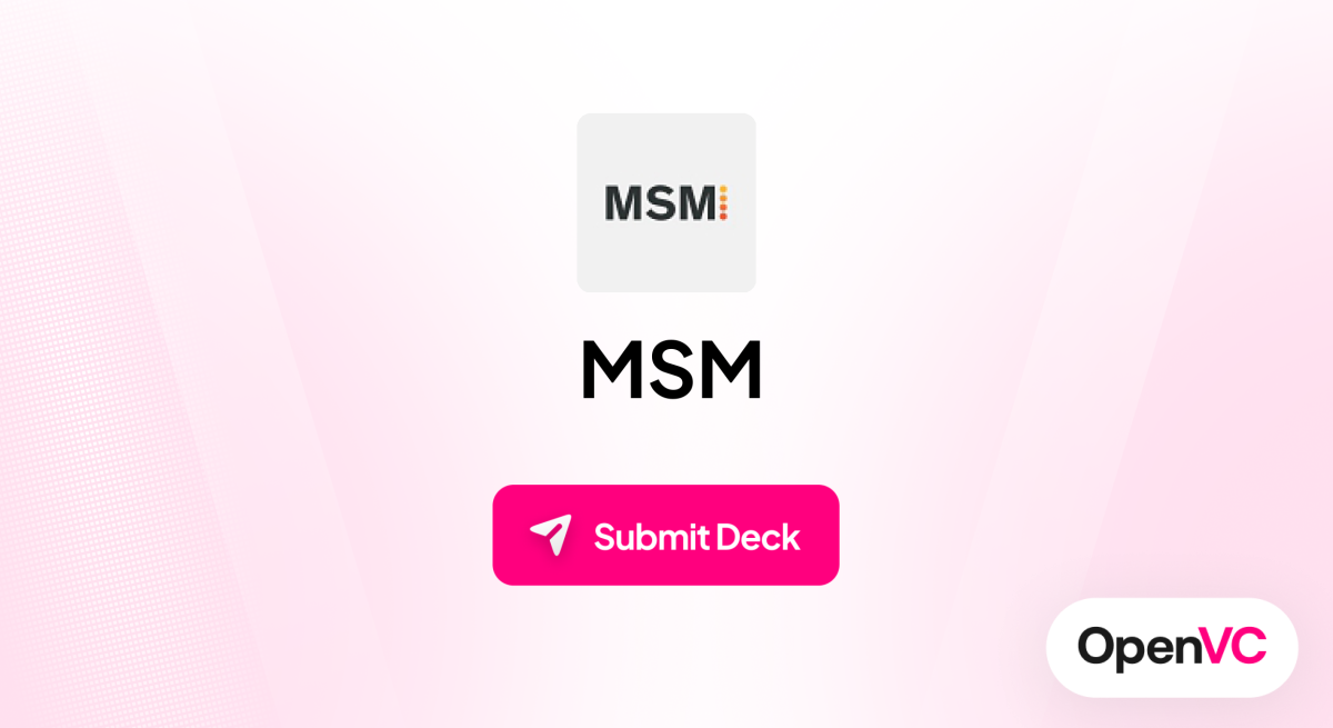 MSM | Investor Profile, Funding Criteria & Team